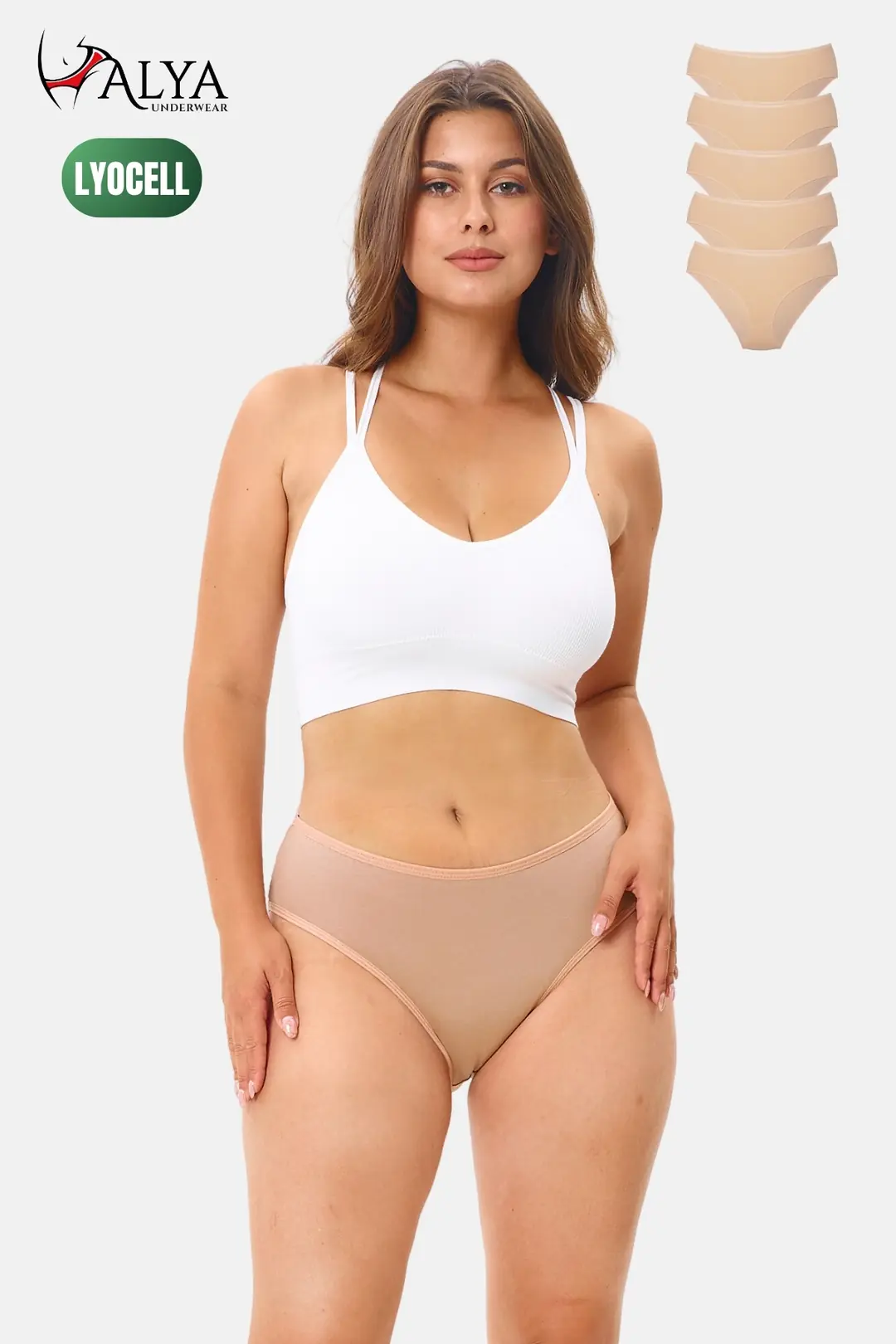 Bato Kesim Lyocell Slip Külot - 5'li Paket