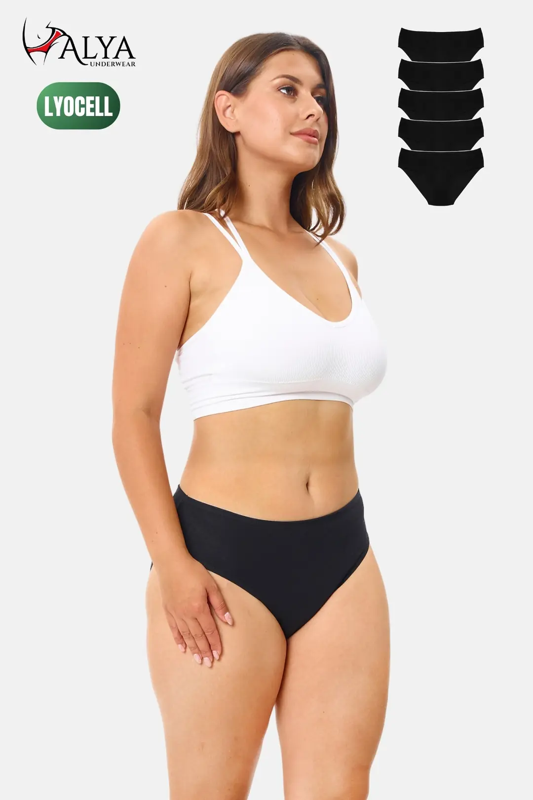 Bato Kesim Lyocell Slip Külot - 5'li Paket